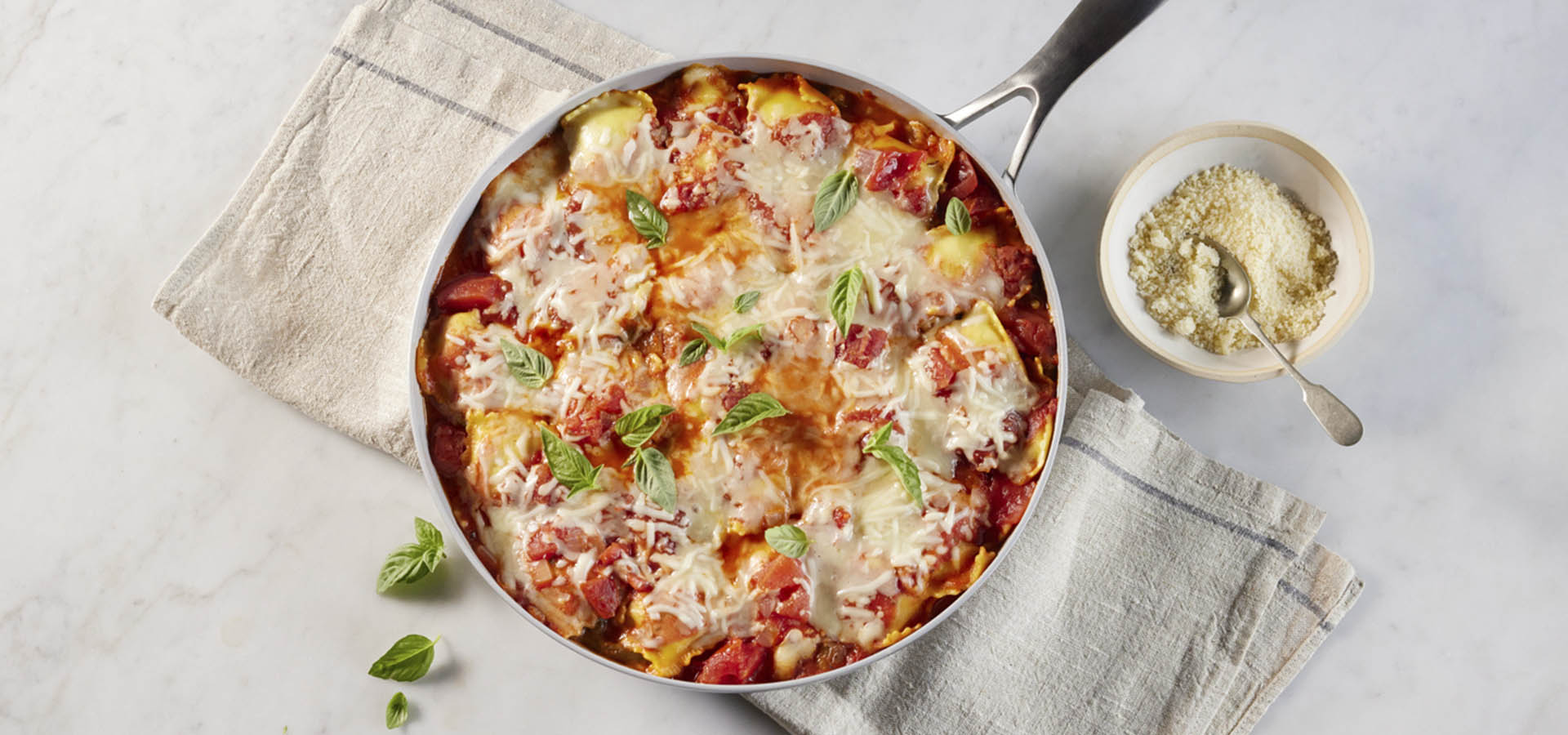 Skillet Ravioli Lasagna