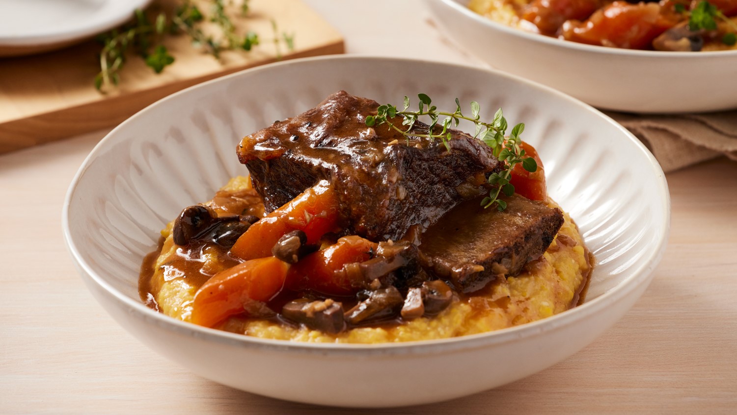 Braised Short Ribs with Creamy Polenta